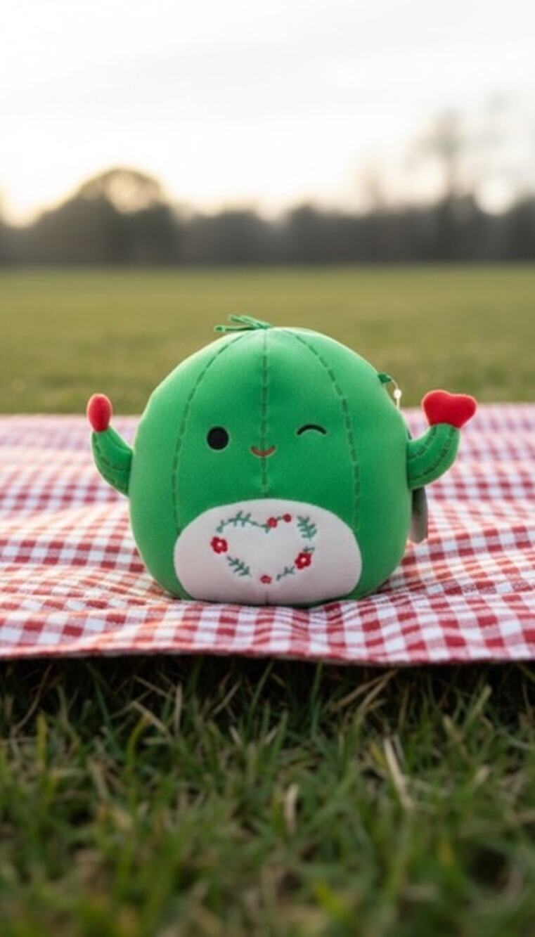 NWT Squishmallows Marcellus Cactus Plush 5in Hearts Winking‎
